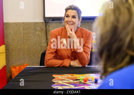 Driebergen, Niederlande, 2024 14-11-14 15:52:06 DRIEBERGEN, 14-11-2024, Königin Máxima bei der Abschlussversammlung von Herstel dichtbij - Samen voor Mentale Gezondheid. Das Dreijahresprogramm des Oranje Fonds and MIND unterstützt Selbstmanagement- und Sanierungsinitiativen, die geistig schutzbedürftigen Menschen Raum bieten, um an ihrem eigenen Genesungsprozess zu arbeiten. FOTO: NLBeeld/Patrick van EMST Credit: NL Beeld / Patrick van EMST Stockfoto