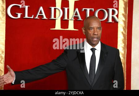 Denzel Washington nimmt an der „Gladiator II“ The Royal Film Performance und Global Premiere im odeon Luxe in London Teil. Stockfoto
