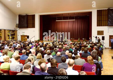 Johnny Marr hielt einen Vortrag an der Salford University als Gastprofessor für Musik am 4. November 2008 in Salford, Greater Manchester, England, Vereinigtes Königreich. Stockfoto