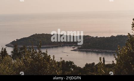 Blick auf den Sonnenuntergang dubrovnik kroatien Stockfoto