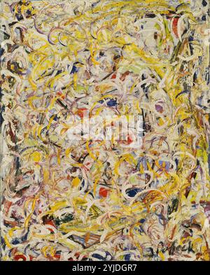 Glänzende Substanz. Museum: © Museum of Modern Art, New York. Autor: JACKSON POLLOCK. Copyright: Dieses Bildmaterial ist nicht gemeinfreie Inhalte. Es liegt in Ihrer Verantwortung, vor der Veröffentlichung alle erforderlichen Genehmigungen Dritter vom Urheberrechtler in Ihrem Land einzuholen. Stockfoto