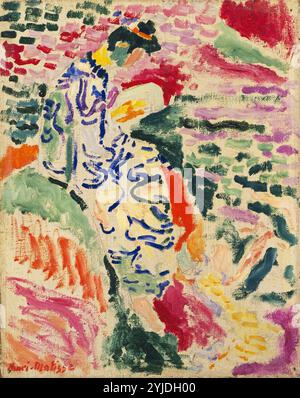 Frau am Wasser (La Japonaise). Museum: © Museum of Modern Art, New York. Verfasser: HENRI MATISSE. Copyright: Dieses Bildmaterial ist nicht gemeinfreie Inhalte. Es liegt in Ihrer Verantwortung, vor der Veröffentlichung alle erforderlichen Genehmigungen Dritter vom Urheberrechtler in Ihrem Land einzuholen. Stockfoto