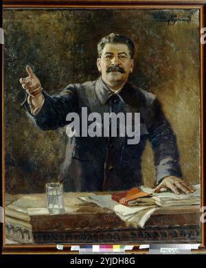 Stalin auf dem 16. Kongress der Kommunistischen Partei der Union (b). Museum: Staatliche Tretjakow-Galerie, Moskau. Autor: Alexander Michailowitsch Gerasimow. Copyright: Dieses Bildmaterial ist nicht gemeinfreie Inhalte. Es liegt in Ihrer Verantwortung, vor der Veröffentlichung alle erforderlichen Genehmigungen Dritter vom Urheberrechtler in Ihrem Land einzuholen. Stockfoto