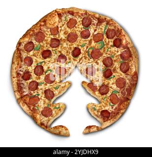 Lustige Holiday Pizza Stockfoto