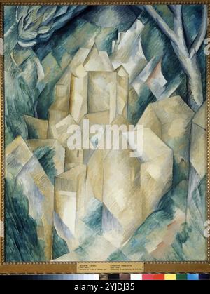 Château de La Roche-Guyon. Museum: State A. Puschkin Museum der Schönen Künste, Moskau. Autor: GEORGES BRAQUE. Copyright: Dieses Bildmaterial ist nicht gemeinfreie Inhalte. Es liegt in Ihrer Verantwortung, vor der Veröffentlichung alle erforderlichen Genehmigungen Dritter vom Urheberrechtler in Ihrem Land einzuholen. Stockfoto