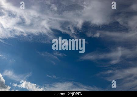 Verschiedene Wolkenphasen mit Kanon R und Kanon rf 35mm 1,8 stm Makro auf der Insel Kos in griechenland im Garten des Hippokratischen Instituts aufgenommen. Stockfoto