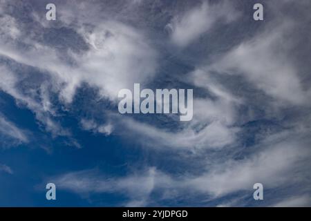 Verschiedene Wolkenphasen mit Kanon R und Kanon rf 35mm 1,8 stm Makro auf der Insel Kos in griechenland im Garten des Hippokratischen Instituts aufgenommen. Stockfoto