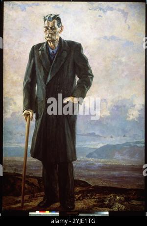 Porträt des Autors Maxim Gorki (1868-1939). Museum: State M. Gorki Memorial Museum, Nischni Nowgorod. Autor: Pawel Dmitrjewitsch Korin. Copyright: Dieses Bildmaterial ist nicht gemeinfreie Inhalte. Es liegt in Ihrer Verantwortung, vor der Veröffentlichung alle erforderlichen Genehmigungen Dritter vom Urheberrechtler in Ihrem Land einzuholen. Stockfoto
