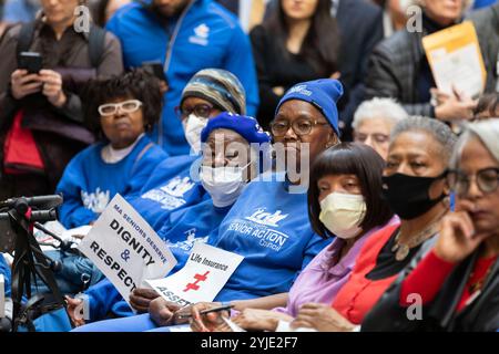 Februar 2024. Boston, MA. Lobby Day Für Ältere Erwachsene. Massachusetts Senior Action Council. Hunderte besuchten den "Old Adult Lobbytag" im ett Stockfoto