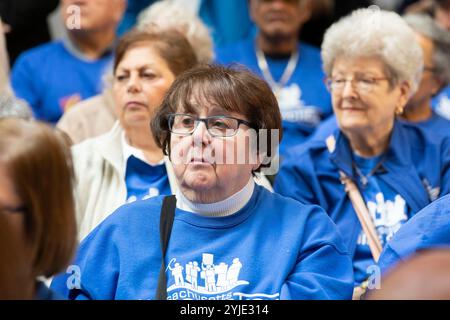 Februar 2024. Boston, MA. Lobby Day Für Ältere Erwachsene. Massachusetts Senior Action Council. Hunderte besuchten den "Old Adult Lobbytag" im ett Stockfoto