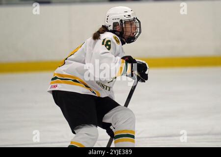 Dumfries, Schottland, 27. Januar 2023. Natasha Dube spielte für Australien gegen Großbritannien während eines Spiels in der IIHF Eishockey U18 Women’s World Championship, Division II, Gruppe A Turnier im Dumfries Ice Bowl. Quelle: Colin Edwards Stockfoto