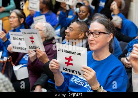 Februar 2024. Boston, MA. Lobby Day Für Ältere Erwachsene. Massachusetts Senior Action Council. Hunderte besuchten den "Old Adult Lobbytag" im ett Stockfoto