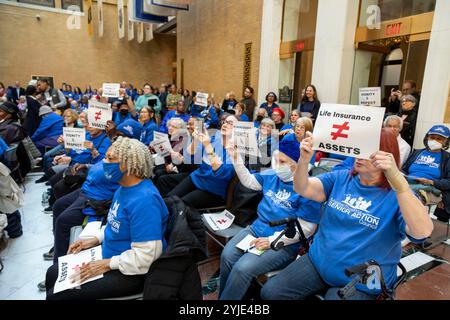 Februar 2024. Boston, MA. Lobby Day Für Ältere Erwachsene. Massachusetts Senior Action Council. Hunderte besuchten den "Old Adult Lobbytag" im ett Stockfoto