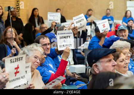Februar 2024. Boston, MA. Lobby Day Für Ältere Erwachsene. Massachusetts Senior Action Council. Hunderte besuchten den "Old Adult Lobbytag" im ett Stockfoto