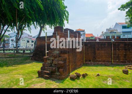 Middelburg Bastion war eine Bastion Einer Famosa, die 1660 von den Holländern im historischen Zentrum von Melaka, Malaysia, erbaut wurde. Historische Städte in der Straße von Malacc Stockfoto