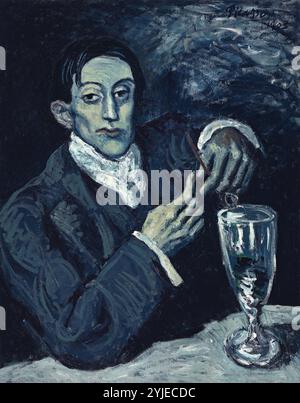 Porträt von Angel Fernández de Soto (Absinth-Trinker). Museum: PRIVATE SAMMLUNG. Autor: PABLO PICASSO. Copyright: Dieses Bildmaterial ist nicht gemeinfreie Inhalte. Es liegt in Ihrer Verantwortung, vor der Veröffentlichung alle erforderlichen Genehmigungen Dritter vom Urheberrechtler in Ihrem Land einzuholen. Stockfoto