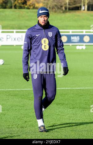 Burton Upon Trent, Großbritannien. November 2024. Der englische Mittelfeldspieler Jude Bellingham während des England Trainings im St. George's Park, Burton upon Trent, England, Großbritannien am 13. November 2024 Credit: Every Second Media/Alamy Live News Stockfoto