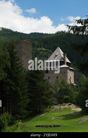 Schloss Finstergrün ist das Wahrzeichen der Salzburger Gemeinde Ramingstein bei Tamsweg im österreichischen Lungau, die Burg Finstergrün ist das Wahrzei Stockfoto