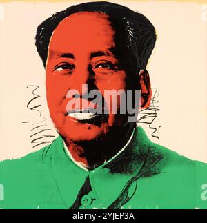 Mao. Museum: PRIVATE SAMMLUNG. Autor: ANDY WARHOL. Copyright: Dieses Bildmaterial ist nicht gemeinfreie Inhalte. Es liegt in Ihrer Verantwortung, vor der Veröffentlichung alle erforderlichen Genehmigungen Dritter vom Urheberrechtler in Ihrem Land einzuholen. Stockfoto