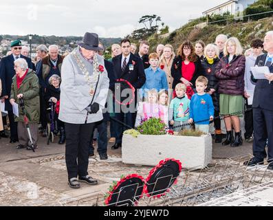 Gedenkgottesdienst im Budleigh Salterton. Stockfoto