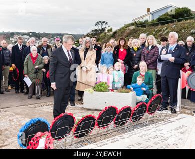 Gedenkgottesdienst im Budleigh Salterton. Stockfoto