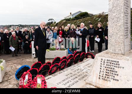 Gedenkgottesdienst im Budleigh Salterton. Stockfoto