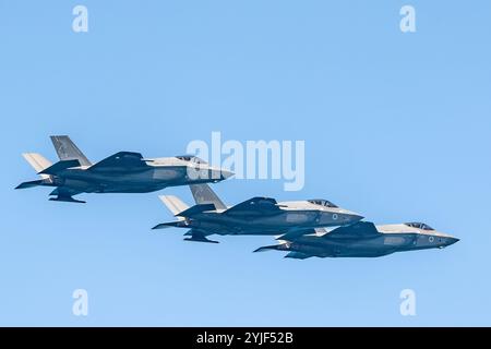 Trio der Israel Air Force F-35 Adir Stealth Fighter Jets Stockfoto
