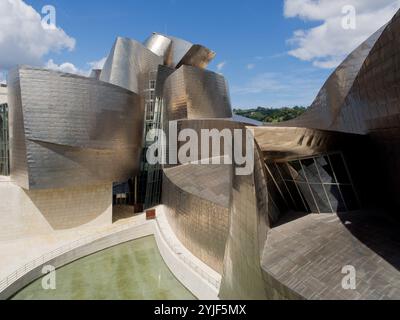 Außenansicht des Guggenheim Museums, 1992-1997, Bilbao, Vizcaya, Baskenland, Spanien. Autor: FRANK GEHRY. Stockfoto