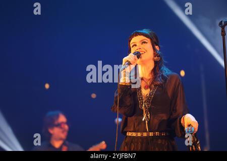 Die finnische Blues- und Blues-Rock-Sängerin und Songwriterin Ina Forsman im Konzert an der Limoges Opera anlässlich der Eröffnung der 19. Eclats d’Email Jazz Edition Fes Stockfoto