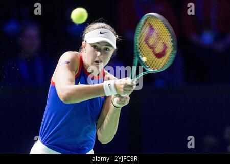 November 2024; Palacio de Deportes Jose Maria Martin Carpena Arena, Malaga, Spanien; Billie Jean King Cup Finals, Tag 2; Renata Jamrichova (SVK) Stockfoto