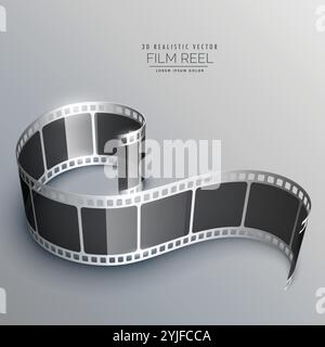 realistische 3d Film strip Vektor Hintergrund Stock Vektor