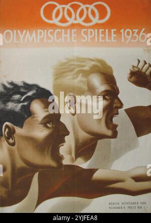 Die Olympischen Sommerspiele 1936. Museum: PRIVATE SAMMLUNG. Autor: ANONYM. Copyright: Dieses Bildmaterial ist nicht gemeinfreie Inhalte. Es liegt in Ihrer Verantwortung, vor der Veröffentlichung alle erforderlichen Genehmigungen Dritter vom Urheberrechtler in Ihrem Land einzuholen. Stockfoto