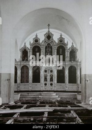 Wiederaufbau der Kirche auf dem Donskoi-Friedhof in ein Krematorium. Museum: Russisches Staatsfilm- und Fotoarchiv, Krasnogorsk. Autor: ANONYM. Copyright: Dieses Bildmaterial ist nicht gemeinfreie Inhalte. Es liegt in Ihrer Verantwortung, vor der Veröffentlichung alle erforderlichen Genehmigungen Dritter vom Urheberrechtler in Ihrem Land einzuholen. Stockfoto