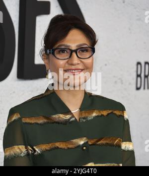 Westwood, USA. November 2024. Sahra Mani kommt am Donnerstag, den 14. November 2024, zur Premiere von BREAD & ROSES Los Angeles im Hammer Museum in Westwood, KALIFORNIEN. (Foto: Juan Pablo Rico/SIPA USA) Credit: SIPA USA/Alamy Live News Stockfoto