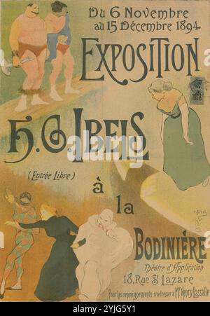 Poster für Henri Gabriel Ibels' ein-Mann-Show in La Bodinière (Théâtre d'Application, 6. November bis 15. Dezember 1894). Abmessungen: 58,5 cm x 41,5 cm, 57,4 cm x 40,5 cm, 55 cm x 38,4 cm. Museum: Van Gogh Museum, Amsterdam. AUTOR: HENRI GABRIEL IBELS. Stockfoto