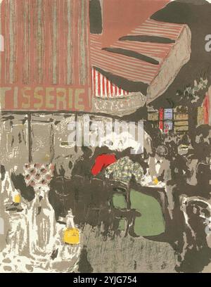 Konditorei (La pâtisserie). Abmessungen: 40,1 cm x 31,1 cm, 35,5 cm x 27 cm. Museum: Van Gogh Museum, Amsterdam. Autor: EDOUARD VUILLARD. Stockfoto