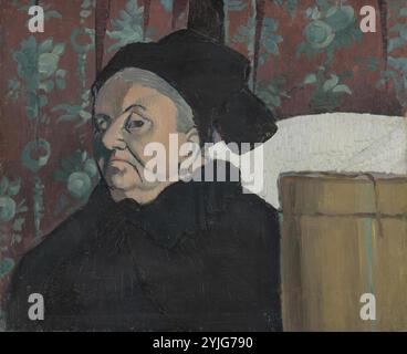 Bernards Großmutter. Datum: 1887. Abmessungen: 54 cm x 65 cm, 74 cm x 85 cm. Museum: Van Gogh Museum, Amsterdam. Autor: EMILE BERNARD. Stockfoto