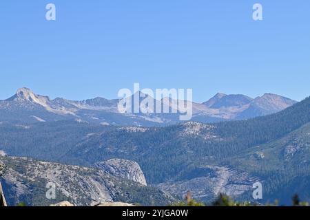 Blick auf den Yosemite Falls von der Spitze der Yosemite Falls Stockfoto