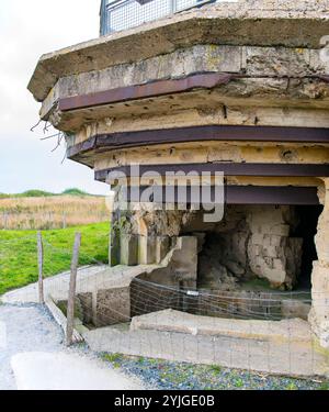 Pointe du hoc in der Normandie, Frankreich Stockfoto