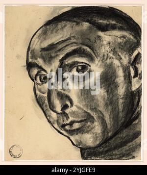 Selbstportrait, Trois-qt. Verfasser der Stellungnahme: Leo Gestel. Dating: 1926. Maße: H 281 mm x B 251 mm. Museum: Rijksmuseum, Amsterdam. Stockfoto