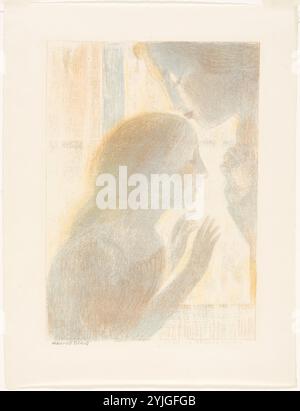 Twilights haben die Weichheit des alten Gemäldes, Platte sechs aus der Liebe. Maurice Denis (Französisch, 1870-1943); veröffentlicht von Ambroise Vollard (Französisch, 1867-1939). Datum: 1898-1899. Abmessungen: 400 x 299 mm (Bild); 530 x 405 mm (Blatt). Lithografie in Rosa, Grün und Gelb auf hellem elfenbeinfarbenem Webpapier. Herkunft: Frankreich. Museum: Chicago Art Institute, FLORENCIA, USA. Stockfoto