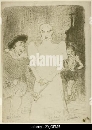 An der Oper: Madame Caron in Faust. Henri de Toulouse-Lautrec; Französisch, 1864-1901. Datum: 1893. Abmessungen: 365 x 275 mm (Bild); 379 x 283 mm (Blatt). Farblithographie auf cremegewebtem Papier. Herkunft: Frankreich. Museum: Chicago Art Institute, FLORENCIA, USA. Stockfoto