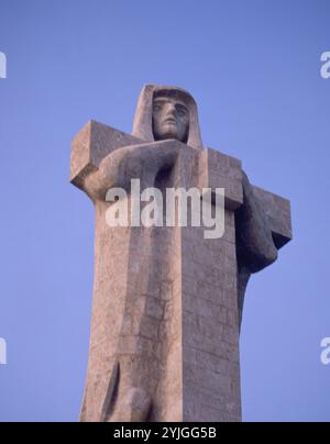 MONUMENTO A LA FE DESCUBRIDO O O MONUMENTO A CRISTOBAL COLON INAUGURADO EN 1929 ENTRE LA CONFLUENCIA DE LOS RIOS ODIEL Y TINTO. AUTOR: GERTRUDE WHITNEY VANDERBILT (1875-1942). ORT: MONUMENTO A LA FE DESCUBRIDORA DE COLON. PUNTA DEL SEBO. Huelva. SPANIEN. CRISTOBAL COLON (1451/1506). Stockfoto