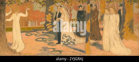 ' Hochzeit Prozession". Frankreich, ca. 1892. Abmessungen: 26 x 63 cm. Museum: Staatliche Eremitage, St. Petersburg. Autor: Maurice Denis. Stockfoto