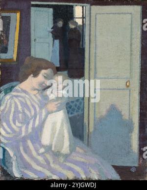 „Mutter und Kind“. Frankreich, 1895. Abmessungen: 45x38,5 cm. Museum: Staatliche Eremitage, St. Petersburg. Autor: MAURICE DENIS. Stockfoto