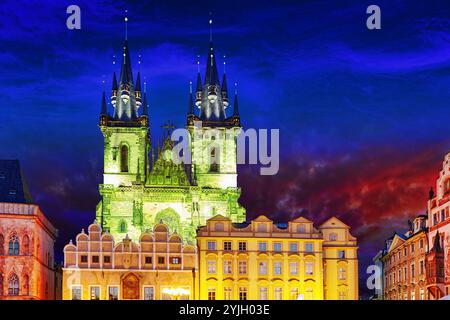 Church of Our Lady (Staromestske Namesti) am historischen Marktplatz in der Altstadt von Prague.It befindet sich zwischen Wenzelsplatz und Charles Br Stockfoto