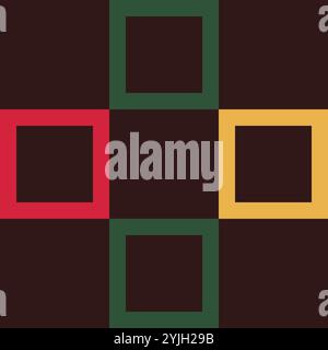 Nahtlos kariertes lineares Gittermuster für Weihnachten, Weihnachten und ein frohes neues Jahr. Quadrate in festlichen Farben mit geometrischem Design. Vektorhintergrund für Feiertage Stock Vektor