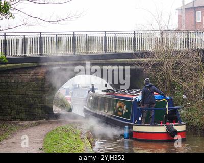 Marple ist eine kleine Stadt im Metropolitan Borough of Stockport in Greater Manchester, England. Er liegt am Fluss Goyt 14 Meilen südöstlich von Manchester, 14 Meilen nördlich von Macclesfield und 6 Meilen südöstlich von Stockport. Stockfoto