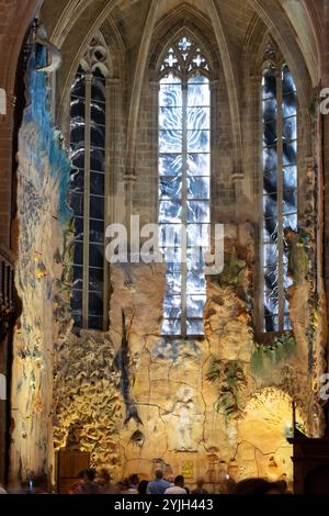 Capilla del Santísimo, intervención del Artista mallorquín Miquel Barceló, Catedral de Mallorca, La Seu, siglo XIII gótico Levantino, Palma, Mallorca, Balearen, Spanien. Stockfoto