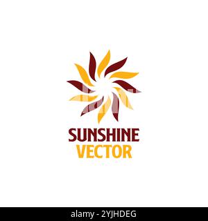 Sonnenschein-Logo-Vektor. Symbol Für Solarenergie Stock Vektor